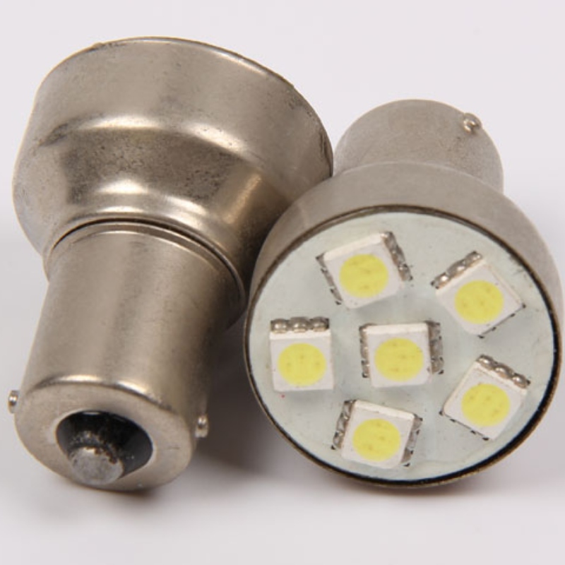 светлини за завой на автомобил 6smd 5050 мигач светлина s25 1156 p21w